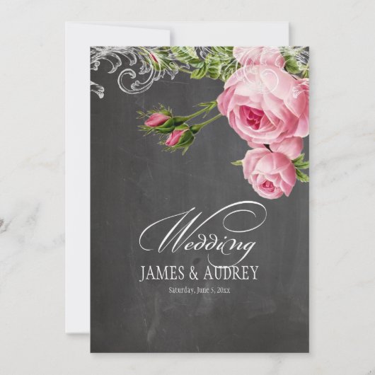 PixDezines alkboard/rokokos/ rozen Kaart (Voorkant)