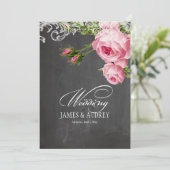 PixDezines alkboard/rokokos/ rozen Kaart (Staand voorkant)