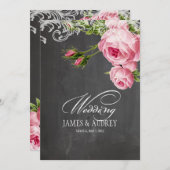 PixDezines alkboard/rokokos/ rozen Kaart (Voorkant / Achterkant)