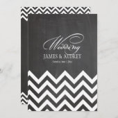 PixDezines-alkboard/white chevron Kaart (Voorkant / Achterkant)