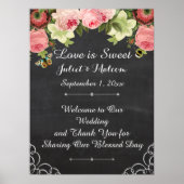 PixDezines-alkbord/ rozen/ontvangst Poster (Voorkant)