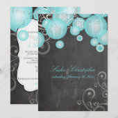 PixDezines-alkdboard+blauwe lantaarns/ Kaart (Voorkant / Achterkant)