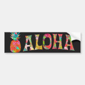 PixDezines Aloha Ananas Bumpersticker (Voorkant)