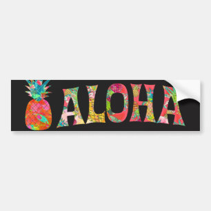 PixDezines Aloha Ananas Bumpersticker