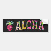 PixDezines Aloha Ananas Bumpersticker (Voorkant)