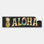 PixDezines Aloha Ananas Bumpersticker (Voorkant)