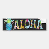 PixDezines Aloha Ananas Bumpersticker (Voorkant)