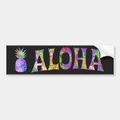 PixDezines Aloha Ananas Bumpersticker (Voorkant)