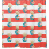 PixDezines Aloha Ananas/DIY achtergrond Douchegordijn (Voorkant)