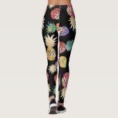 PixDezines Aloha Ananas/DIY Achtergrond Kleur Leggings (Achterkant)