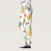 PixDezines Aloha Ananas/DIY Achtergrond Kleur Leggings (Links)