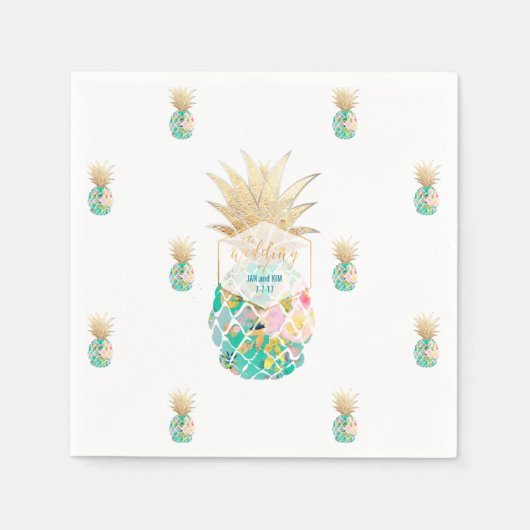 PixDezines Aloha Ananas/DIY achtergrond Servet (Voorkant)