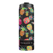 PixDezines Aloha Ananas/DIY achtergrond Thermosbeker (Voorkant)