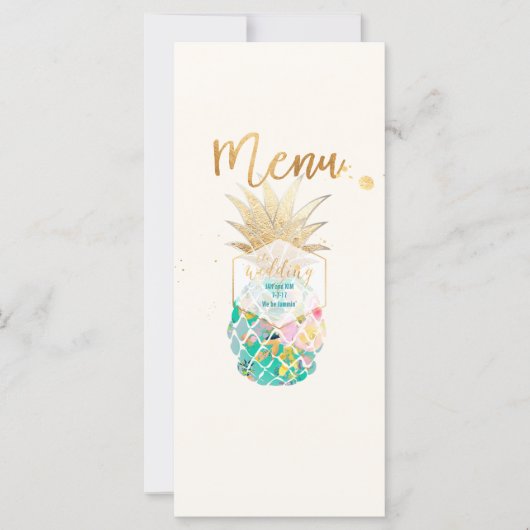 PixDezines Aloha Ananas Faux Gold (Voorkant)