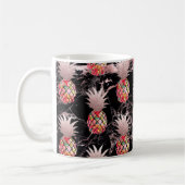 PixDezines Aloha Ananas+Faux Roos Goud Koffiemok (Links)