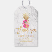 PixDezines Aloha Ananas/Marmer Cadeaulabel (Voorkant)