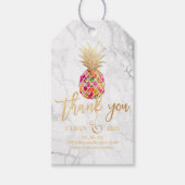 PixDezines Aloha Ananas/Marmer Cadeaulabel (Voorkant)