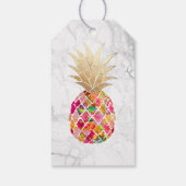 PixDezines Aloha Ananas/Marmer Cadeaulabel (Achterkant)