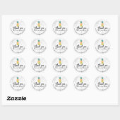 PixDezines Aloha Ananas/Marmer Ronde Sticker (Vel)