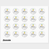 PixDezines Aloha Ananas/Marmer Ronde Sticker (Vel)