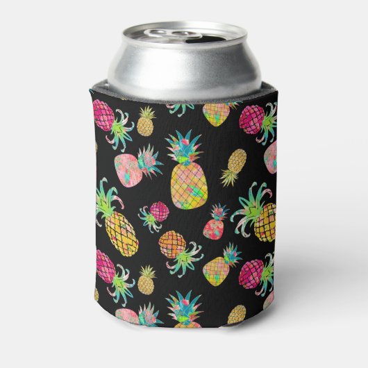 PixDezines Aloha Ananas Patroon Blikjeskoeler (Blikje Achterkant)