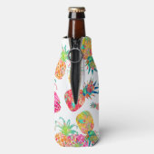 PixDezines Aloha Ananas Patroon/DIY achtergrond Flesjeskoeler (Fles Achterkant)