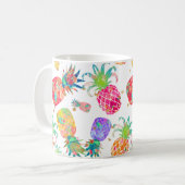 PixDezines Aloha Ananas Patroon Koffiemok (Voorkant links)