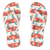 PixDezines Aloha Ananas+Stripes Teenslippers (Voetbed)