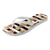 PixDezines Aloha Ananas+Stripes Teenslippers (Schuin)