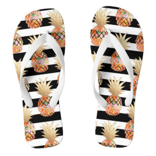 PixDezines Aloha Ananas+Stripes Teenslippers