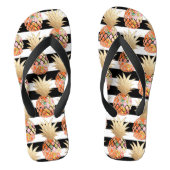PixDezines Aloha Ananas+Stripes Teenslippers (Voetbed)