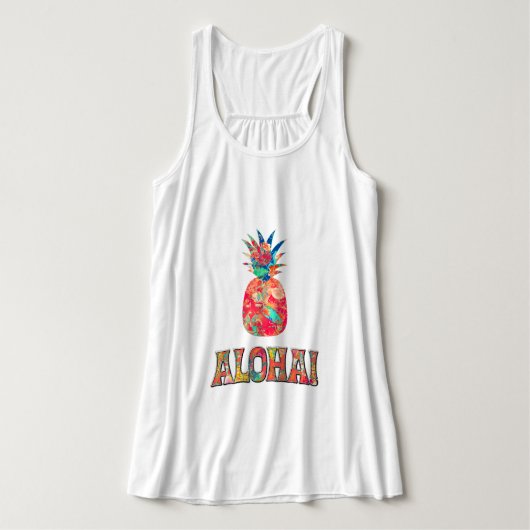 PixDezines Aloha Ananas Tanktop (Design voorkant)