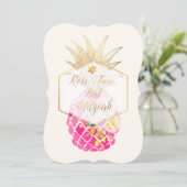 PixDezines Aloha Ananas/Waterverf/Bat Mitzvah Kaart (Staand voorkant)