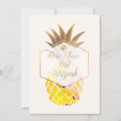 PixDezines Aloha Ananas/Waterverf/Bat Mitzvah Kaart (Voorkant)