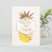 PixDezines Aloha Ananas/Waterverf/Bat Mitzvah Kaart (Staand voorkant)