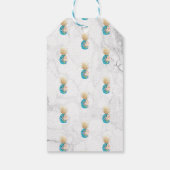 PixDezines Aloha Ananassen/Marmer Cadeaulabel (Achterkant)