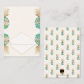 PixDezines Aloha Hawaiian Pineappel/Place Cards Plaatskaartje (Voorkant / Achterkant)