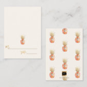 PixDezines Aloha Hawaiian Pineappel/Place Cards Plaatskaartje (Voorkant / Achterkant)