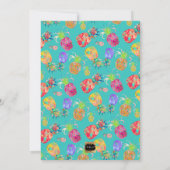 PixDezines Aloha Hawaiian Pineappels/DIY Blauwgroe Kaart (Achterkant)