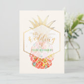 PixDezines Aloha Hawaiian Pineapples/DIY Backgroun Kaart (Staand voorkant)