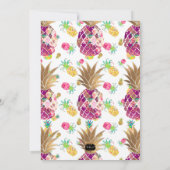 PixDezines Aloha Hawaiian Pineapples/DIY Blauwgroe Kaart (Achterkant)