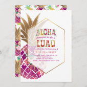 PixDezines Aloha Hawaiian Pineapples/DIY Blauwgroe Kaart (Voorkant / Achterkant)