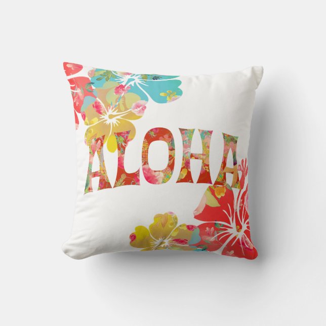 PixDezines Aloha Hibiscus|DIY Achtergrond Kussen (Voorkant)