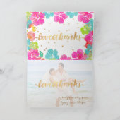 PixDezines Aloha Hibiscus Leis/Bedankt Bedankkaart (Binnen)