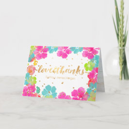 PixDezines Aloha Hibiscus Leis/Bedankt Bedankkaart
