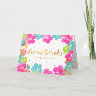 PixDezines Aloha Hibiscus Leis/Bedankt Bedankkaart