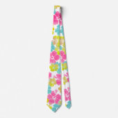 PixDezines Aloha Hibiscus Tropical Flowers Stropda Stropdas (Voorkant)