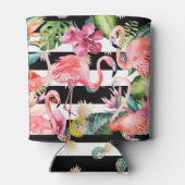 PixDezines Aloha Luau Pink Flamingos, DIY event Blikjeskoeler (Achterkant)