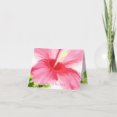 PixDezines Aloha/O hui hou/Pink Hibiscus Bedankkaart (Voorkant)