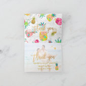 PixDezines Aloha Pineappels/bedankt Bedankkaart (Binnen)